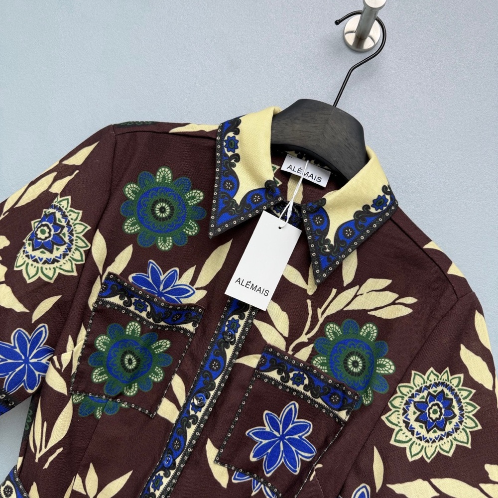 ALEMAIS Jasper Floral-Print Belted Mini Dress - Picture 3 of 8